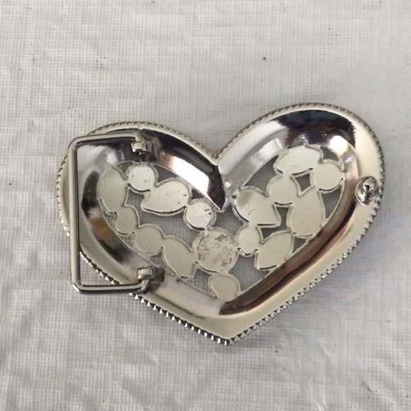Chic Heart-Shaped Silver & White Color Belt Buckle * - Picture 5 of 5